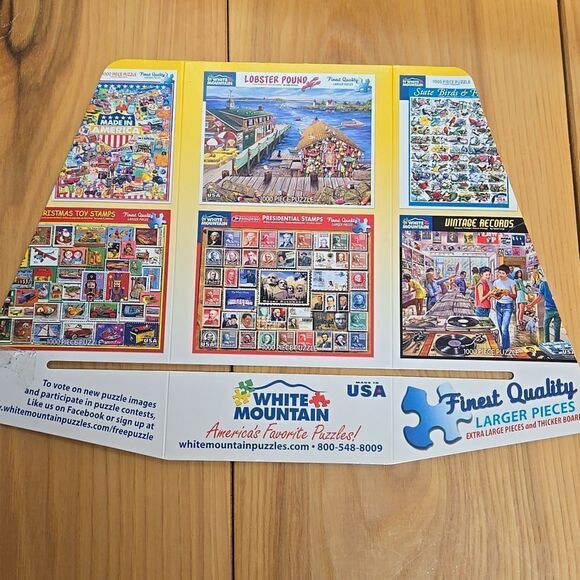 WHITE MOUNTAIN SKI POSTERS COLLAGE 1,000 PIECE PUZZLE - Picture 7 of 8